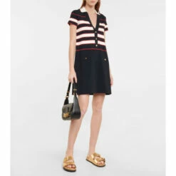 Valentino Striped Knit Minidress