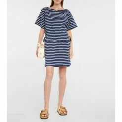 Valentino Striped Cotton Jersey Minidress