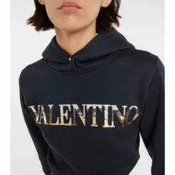 Valentino Sequined Logo Jersey Hoodie -Deals Valentino Store unnamed file 1755