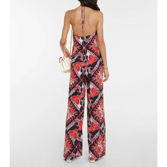Valentino Printed Silk Crêpe De Chine Jumpsuit 4 Valentino Printed Silk Crêpe De Chine Jumpsuit - Image 2
