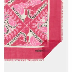 Valentino Mini Bandana Silk And Cashmere Scarf -Deals Valentino Store unnamed file 180