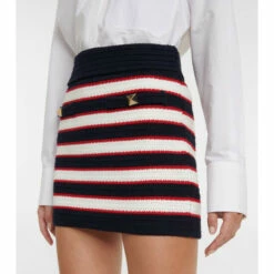 Valentino Striped Cotton Knit Miniskirt -Deals Valentino Store unnamed file 1809