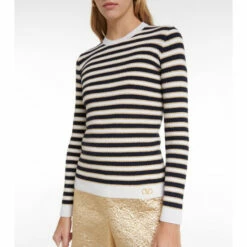 Valentino Striped Wool And Cashmere-blend Sweater -Deals Valentino Store unnamed file 1818