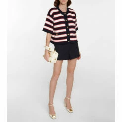 Valentino Striped Cotton Cardigan