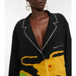 Valentino Feather-trimmed Silk Crêpe De Chine Shirt -Deals Valentino Store unnamed file 1849