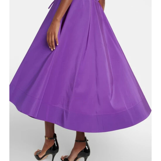 Valentino Gathered Silk Midi Dress 7 Valentino Gathered Silk Midi Dress - Image 5