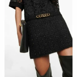 Valentino VLogo Chain Bouclé And Lace Minidress -Deals Valentino Store unnamed file 19