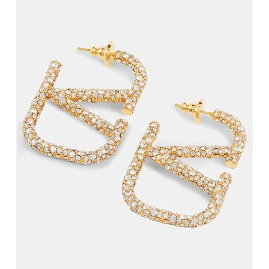 Valentino VLogo Crystal-embellished Earrings 5 Valentino VLogo Crystal-embellished Earrings - Image 3