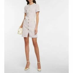 Valentino Roman Stud Tweed Minidress