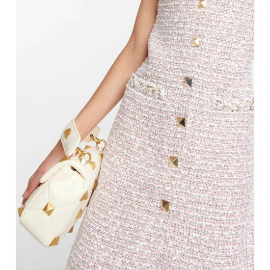 Valentino Roman Stud Tweed Minidress 6 Valentino Roman Stud Tweed Minidress - Image 4
