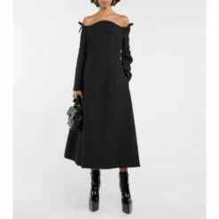 Valentino Wool And Silk Crêpe Midi Dress