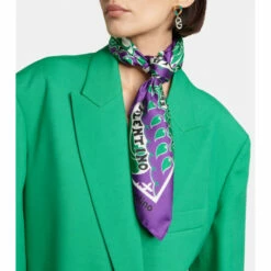 Valentino Floral Silk Twill Scarf