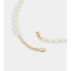 Valentino VLogo Faux Pearl Necklace