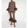 Valentino Feather-trimmed Printed Pants -Deals Valentino Store unnamed file 25