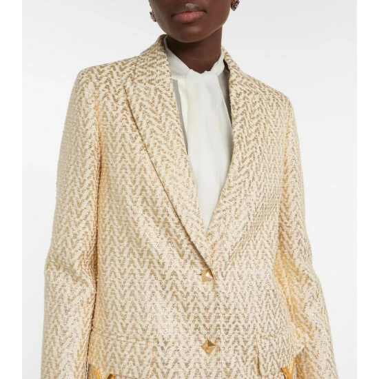 Valentino Metallic Bouclé Blazer 5 Valentino Metallic Bouclé Blazer - Image 3