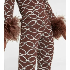 Valentino Feather-trimmed Printed Pants -Deals Valentino Store unnamed file 27