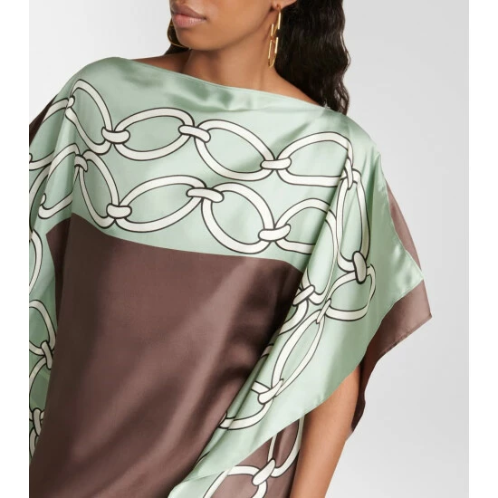 Valentino Chain-print Silk Kaftan Dress 5 Valentino Chain-print Silk Kaftan Dress - Image 3