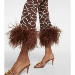 Valentino Feather-trimmed Printed Pants -Deals Valentino Store unnamed file 28