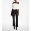Valentino Ribbed-knit Off-shoulder Top