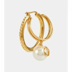 Valentino VLogo Faux Pearl Hoop Earrings -Deals Valentino Store unnamed file 318