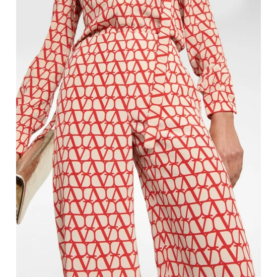 Valentino VLogo-print Wide-leg Silk Pants 5 Valentino VLogo-print Wide-leg Silk Pants - Image 3