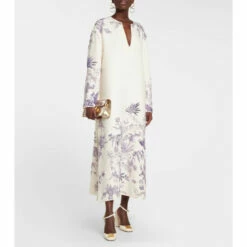 Valentino Wool And Silk Embellished Midi Dress