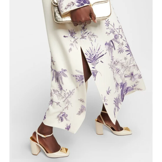 Valentino Wool And Silk Embellished Midi Dress 6 Valentino Wool And Silk Embellished Midi Dress - Image 4