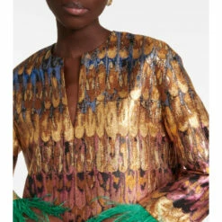 Valentino Feather-trimmed Jacquard Minidress -Deals Valentino Store unnamed file 391