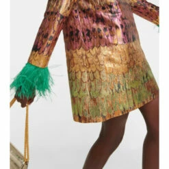 Valentino Feather-trimmed Jacquard Minidress -Deals Valentino Store unnamed file 392