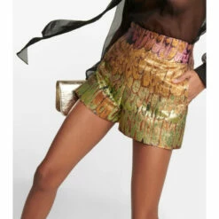 Valentino Metallic Brocade High-rise Shorts -Deals Valentino Store unnamed file 395