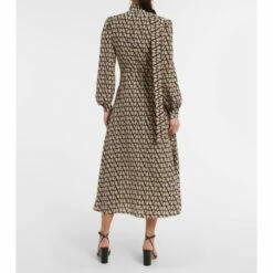 Valentino VLogo Print Silk Midi Dress 7 Valentino VLogo Print Silk Midi Dress -Deals Valentino Store unnamed file 400