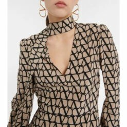 Valentino VLogo Print Silk Midi Dress 8 Valentino VLogo Print Silk Midi Dress -Deals Valentino Store unnamed file 401