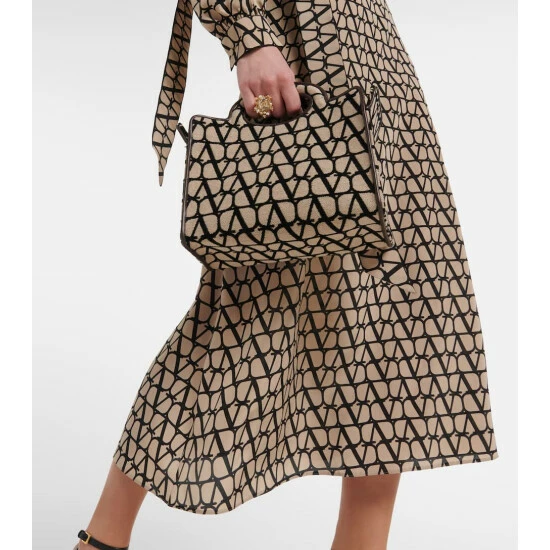 Valentino VLogo Print Silk Midi Dress 6 Valentino VLogo Print Silk Midi Dress - Image 4