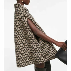 Valentino Toile Iconographe Leather-trimmed Cape -Deals Valentino Store unnamed file 417