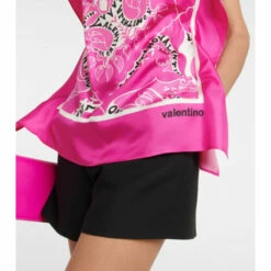 Valentino Scarf-print Silk Top -Deals Valentino Store unnamed file 429
