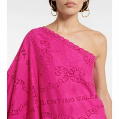 Valentino Cutwork One-shoulder Cotton-blend Minidress -Deals Valentino Store unnamed file 435