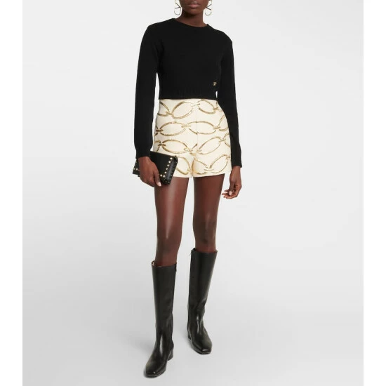 Valentino VLogo Cropped Cashmere Sweater 3 Valentino VLogo Cropped Cashmere Sweater