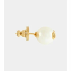 Valentino VLogo Faux Pearl Stud Earrings