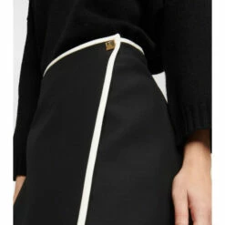 Valentino Roman Stud Wool And Silk Miniskirt -Deals Valentino Store unnamed file 474