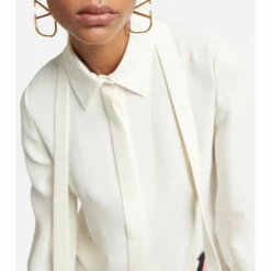 Valentino Tie-neck Silk Shirt -Deals Valentino Store unnamed file 493