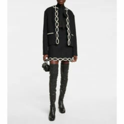 Valentino Embellished Tweed Miniskirt