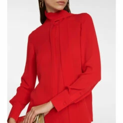 Valentino Tie-neck Silk Georgette Blouse -Deals Valentino Store unnamed file 532