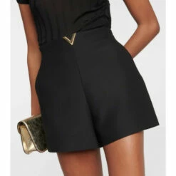 Valentino VGOLD Wool And Silk Shorts -Deals Valentino Store unnamed file 559