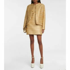 Valentino Sequined Metallic Tweed Jacket