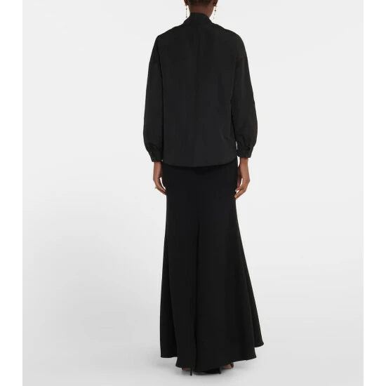 Valentino Scarf Neckline Cotton-blend Shirt 4 Valentino Scarf Neckline Cotton-blend Shirt - Image 2