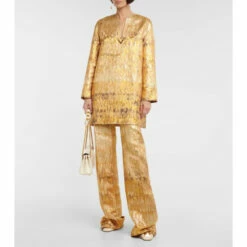 Valentino Golden Wings Brocade Minidress