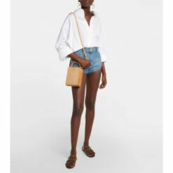 Valentino High-rise Denim Shorts