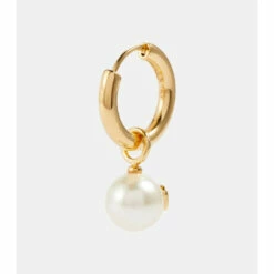 Valentino VLogo Faux Pearl Single Hoop Earring -Deals Valentino Store unnamed file 70