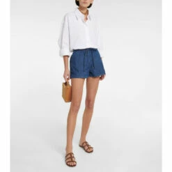 Valentino Drawstring Denim Shorts