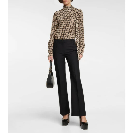 Valentino High-rise Wool And Silk Pants 3 Valentino High-rise Wool And Silk Pants